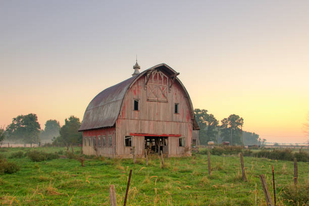 istock Old Weathered Red Barn-Howard County, Indiana 1345138905