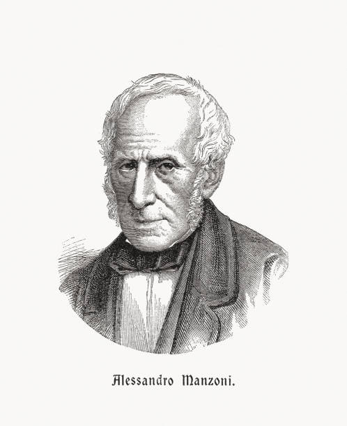 istock Alessandro Manzoni (1785-1873), Italian poet, wood engraving, published in 1900 1345142259