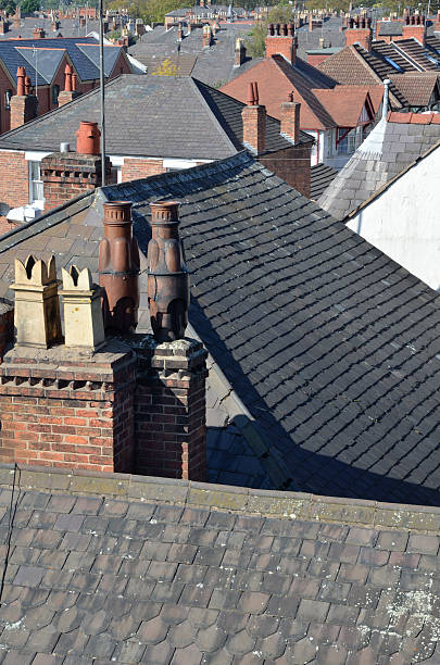 istock Chimneys and Rooftops in Urban Scene 134514308