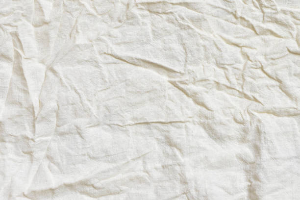 istock Beige burlap or matting background. Crumpled fabric texture. 1345147232