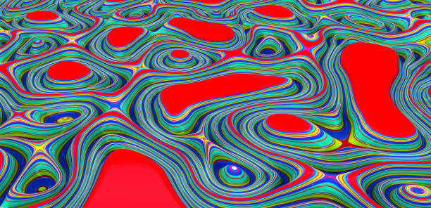 istock Very colorful relief with many color gradations - 3d illustration 1345149221