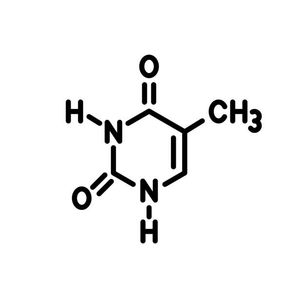 科学研究実験ラボラインアイコン生物学化学医療要素、式サイン。ベクトルの図 - formula chemistry vector molecular structure点のイラスト素材／クリップアート素材／マンガ素材／アイコン素材