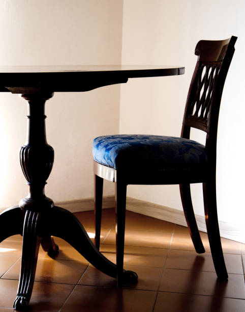 istock Vintage table and chair. 1345151460