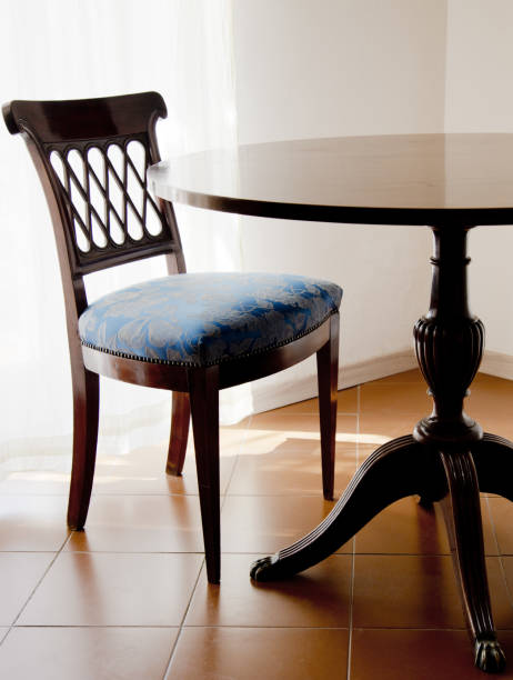 istock Vintage table and chair. 1345151543