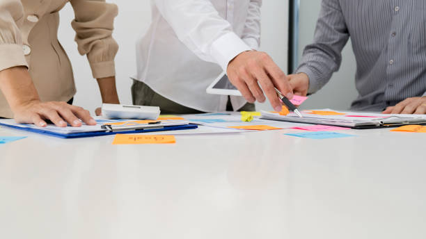istock Start up partners are discussing the ideas for new strategy of development. 1345159231