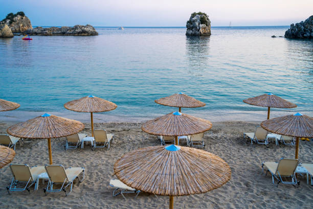 istock Parasols at the beach 1345159277