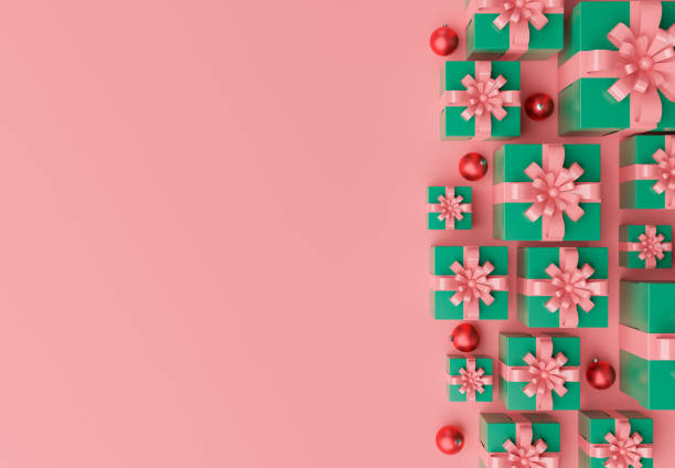 istock top view of green gifts with copy space 1345159733