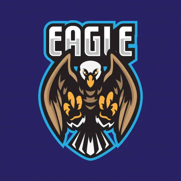 Vector illustration of Eagle mascot vector e sport logo template