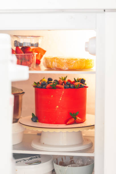 istock Opened busy fridge of confectioner 1345164958