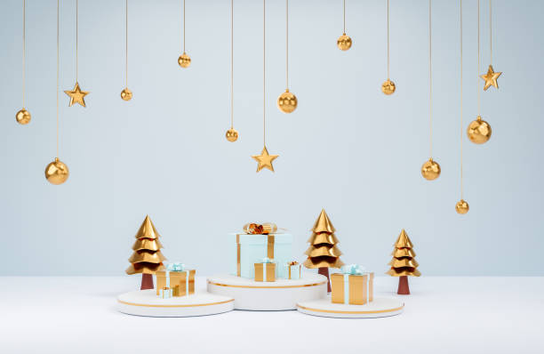 istock 3D Rendering.Christmas and New Year concept 1345165217