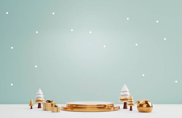istock 3D Rendering.Christmas and New Year concept 1345165261