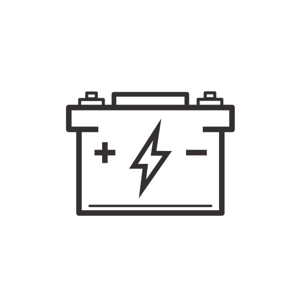 Car battery icon car car battery stock illustrations