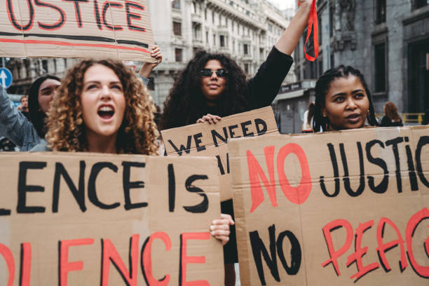 istock People are marching together on strike against racism 1345174150