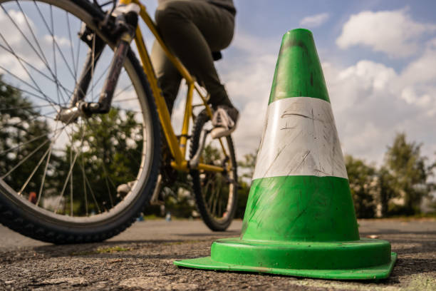 bike training on the driving training area