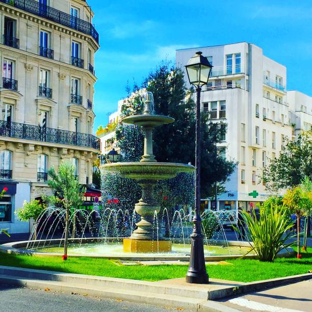 Fountain at Place du Colonel Bourgoin, 12th District, Paris, France