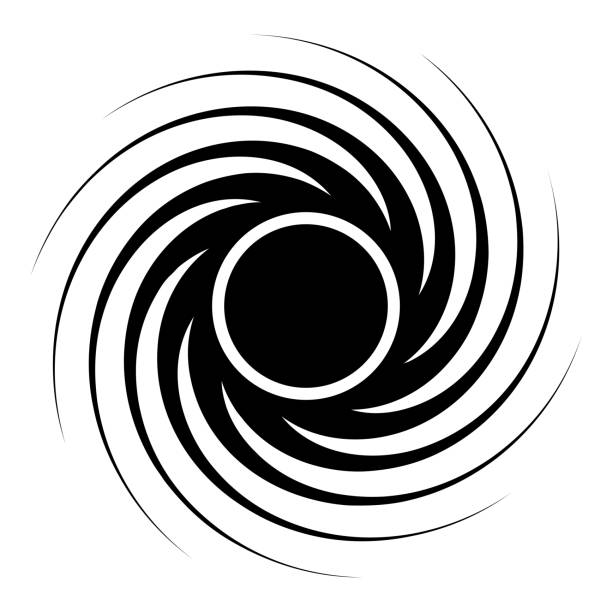 черная дыра спиральная форма вихревой портал иконка черный цвет векторная иллюстрация плоский стиль изображение - supernova stock illustrations