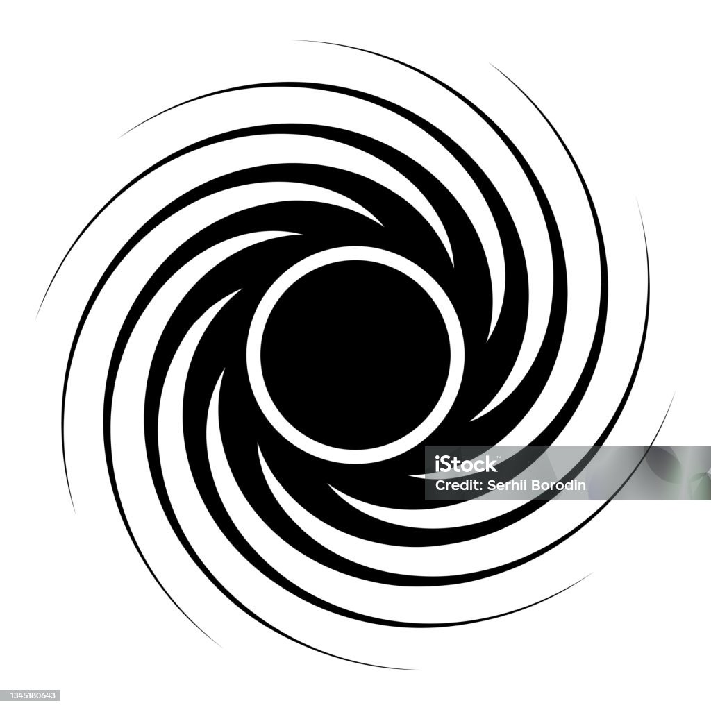 Black hole spiral shape vortex portal icon black color vector illustration flat style image Black hole spiral shape vortex portal icon black color vector illustration flat style simple image Icon stock vector