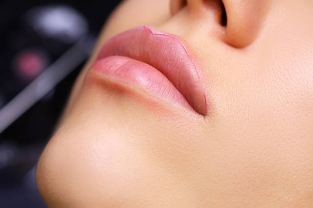 istock permanent lip makeup for a young girl model 1345184350