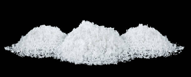 istock Snow hills isolated on a black background. Snowdrifts. 1345184573