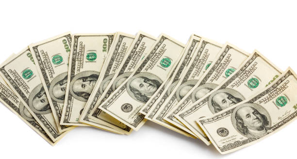istock Conceptual background of hundred dollar bills for design. 1345184703