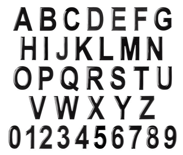 istock Alphabet and digits from 0 to 9 made of melted chocolate on white background 1345185575