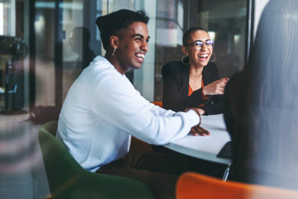 istock Laughter in the meeting room 1345188643