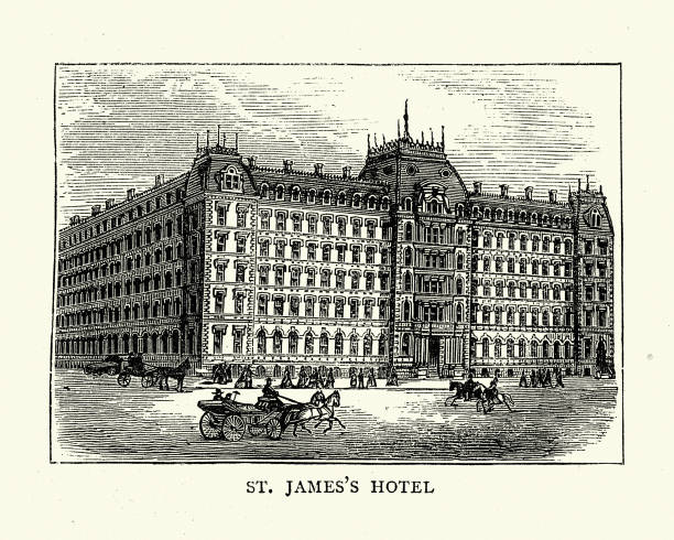 istock St James Hotel, Boston USA, 1870s, Victorian American architecture, 19th Century 1345192003