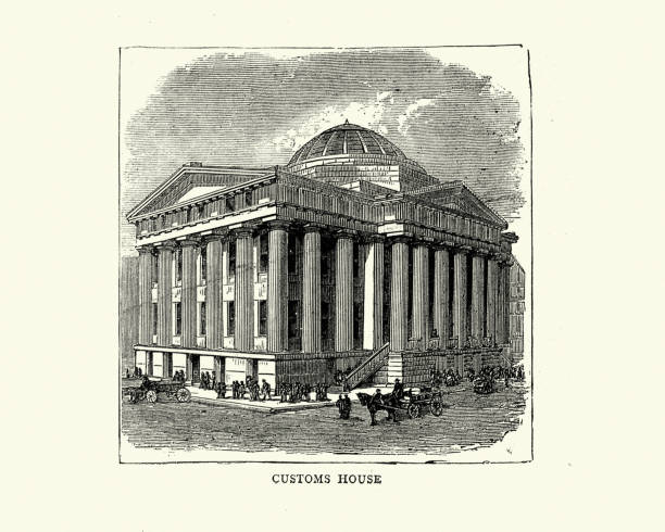 istock Boston Custom House, USA, Victorian American neoclassical architecture 19th Century 1345193707