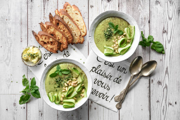 Avocado and cucumber gazpacho