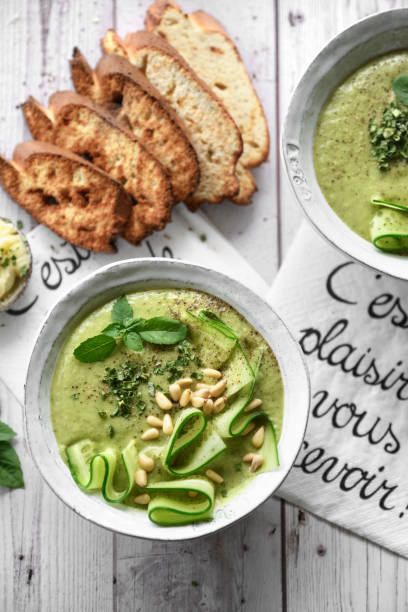istock Avocado and cucumber gazpacho 1345199740