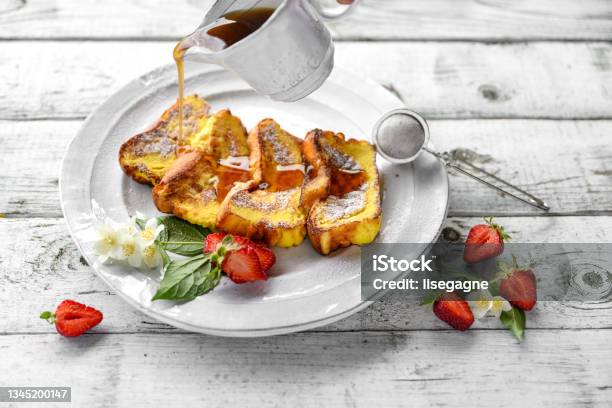 French Toast Stock Photo - Download Image Now - French Toast, Gourmet, Protein