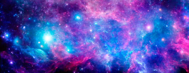 istock Cosmic background with realistic nebula and shining stars. 1345205507