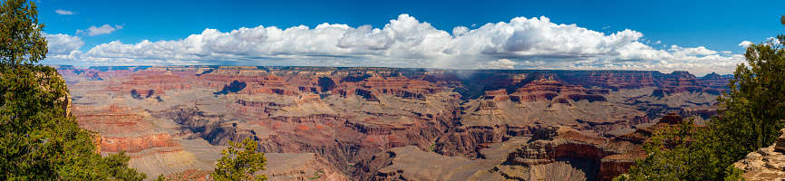 Scenic view of the South Rim of the Grand Canyon. panorama