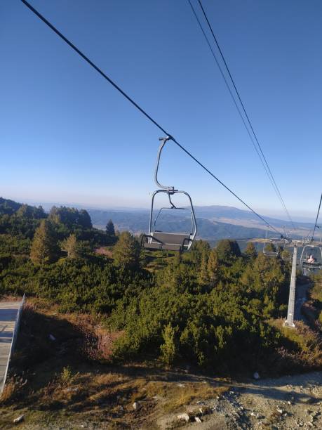 istock Cable car high in the mountains 1345212018