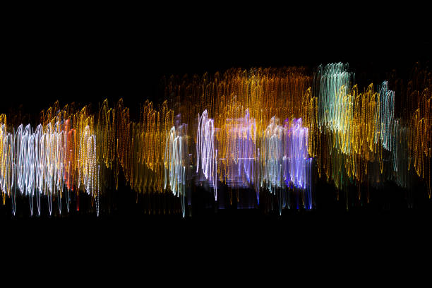 istock Abstract concepts with long exposure in city lights 1345216282