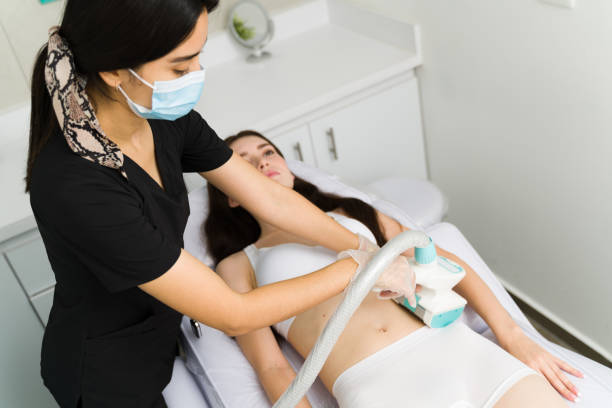 istock Slim woman doing a rejuvenating treatment 1345217064