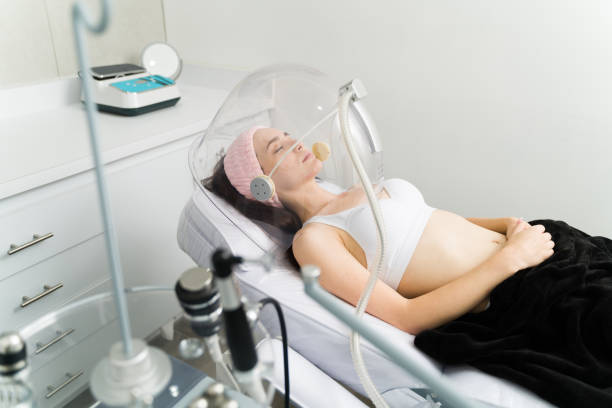 istock Woman reducing stress with a beauty treatment 1345217310