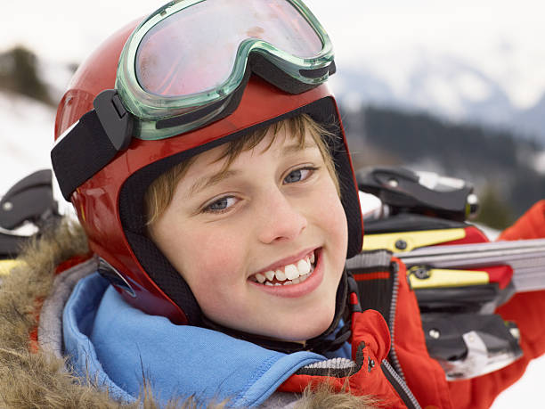 istock Pre-teen Boy On Ski Vacation 134522250