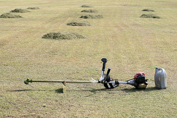 istock Lawn mower placed on the glass field 134522251