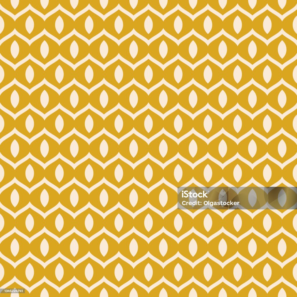 Mustard Grid Yellow Mustard Geometric Pattern With Curved Shapes Mesh Grid Lattice ...