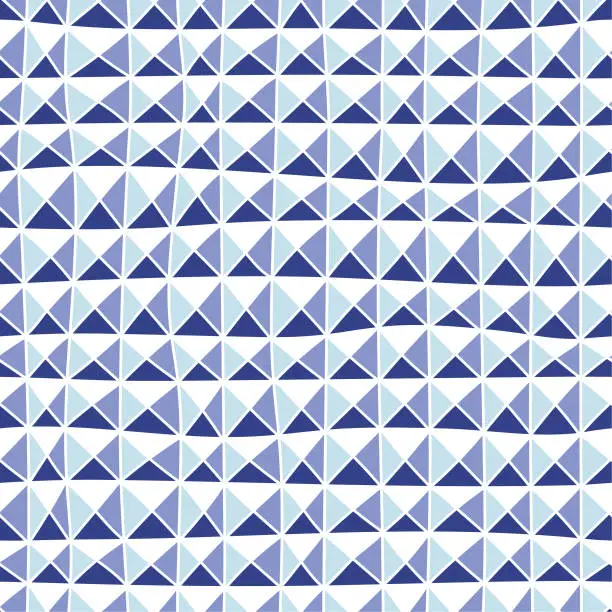Vector illustration of Hand drawn triangles seamless pattern