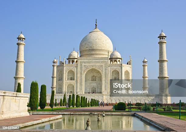 Taj Mahal India - Fotografie stock e altre immagini di Acqua - Acqua, Agra, Amore