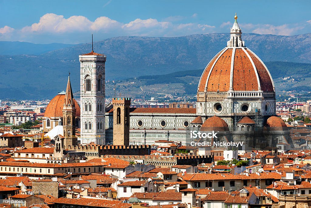 Blick auf die Dächer von Florenz Stadt in Italien - Lizenzfrei Architektur Stock-Foto