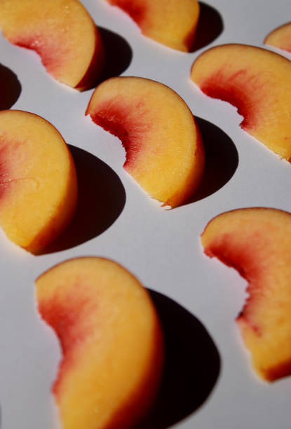 Peaches pattern on white background