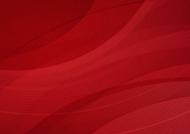 Abstract red curves background vector art illustration