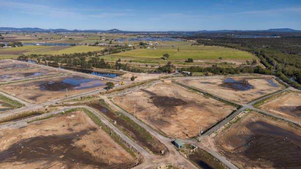 istock Industrial holding ponds 1345240365