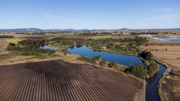 istock Agricultural Irrigation Ponds And Canals 1345240401