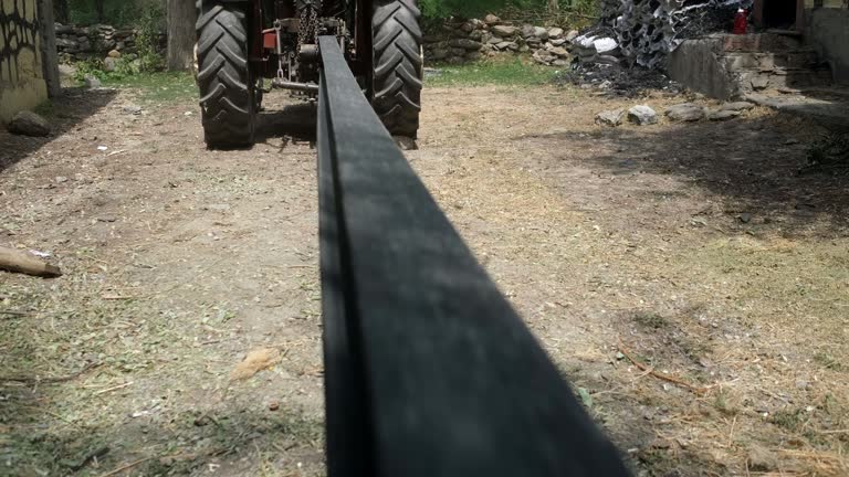 Historic threshing machine working