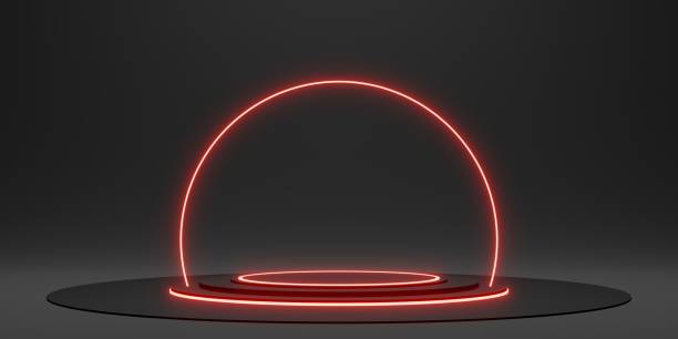 istock black display stand laser ring and neon light glow 3d illustration 1345243974