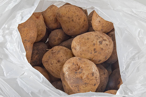 istock Potatoes in the cellophane packet 134524535